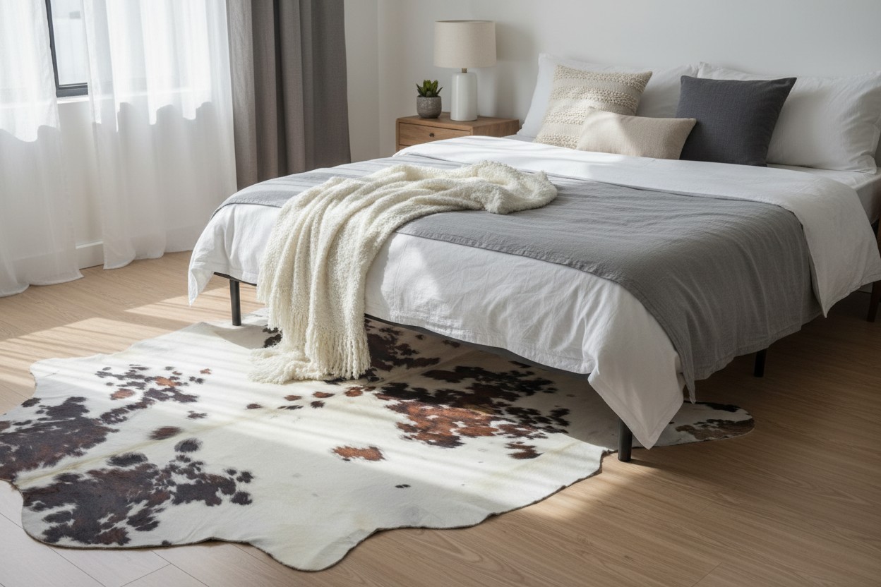 Tricolor Brazilian Cowhide Rug - Image 3