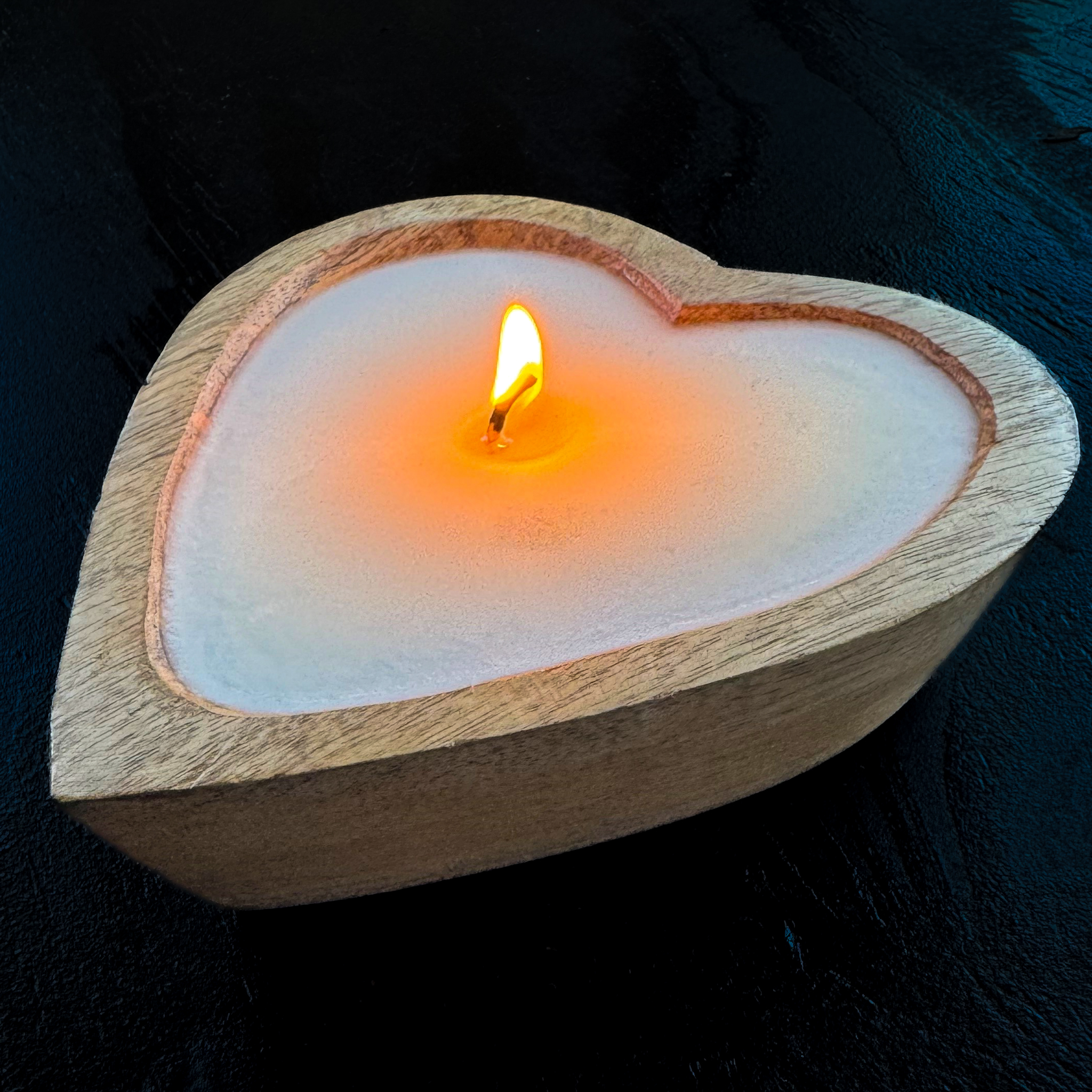 Sweet Heart Candle | Mango Wood - Image 4