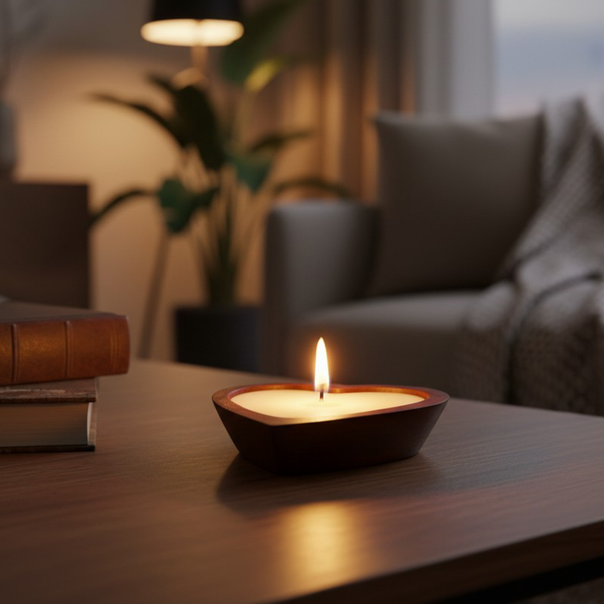Sweet Heart Candle | Mango Wood - Image 3
