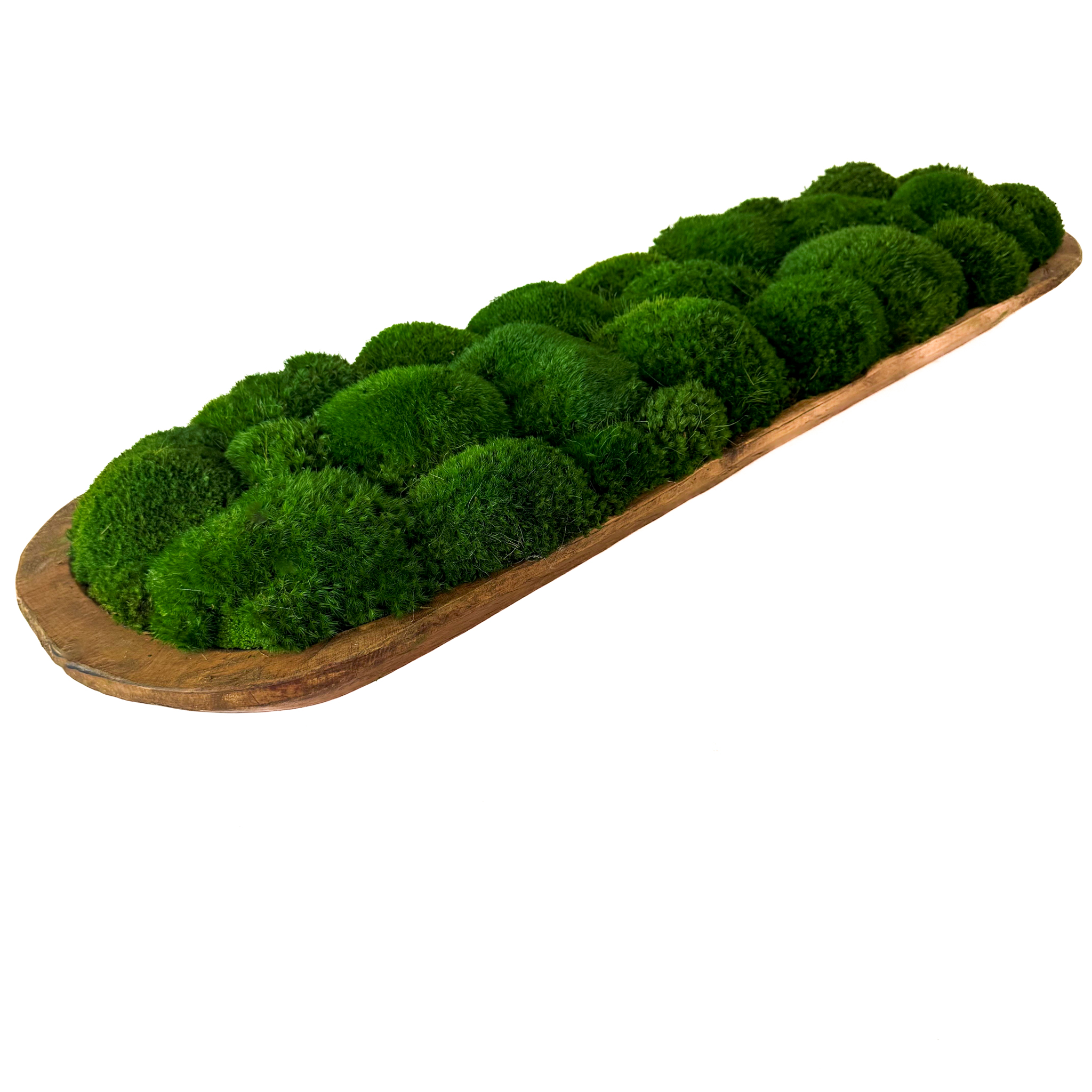 Preserved Mood Moss in Large Carved Bowl - Image 2