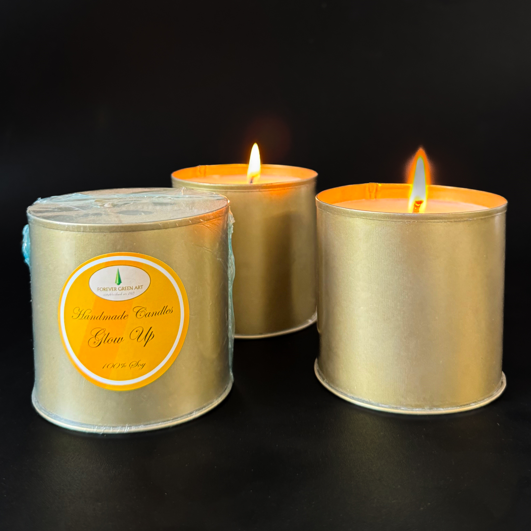 Gold & Silver 3"x3" Zinc Candle Cups
