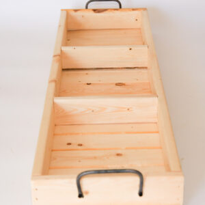 Three Compartment Long Wood Tray