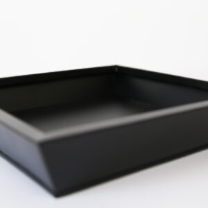 Handmade Black Tin Tray – Tapered (10x10x2)