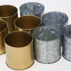 Handmade Tin Cup – Available in Gold or Silver (3.25” x 3.25”)