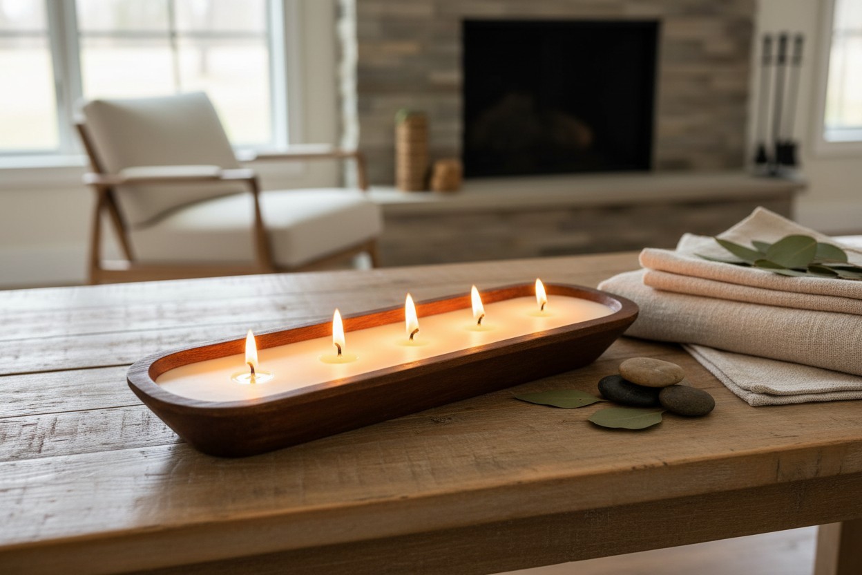 Small Bread Bowl Candle | 4 Wick | - Image 5