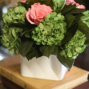 Hydrangea and Rose Arrangement