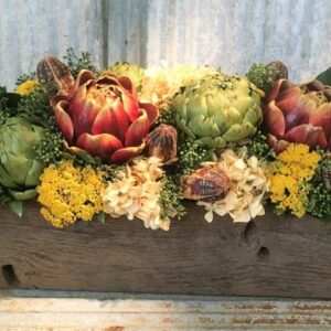 Natural Dough Bowl With Red Artichokes